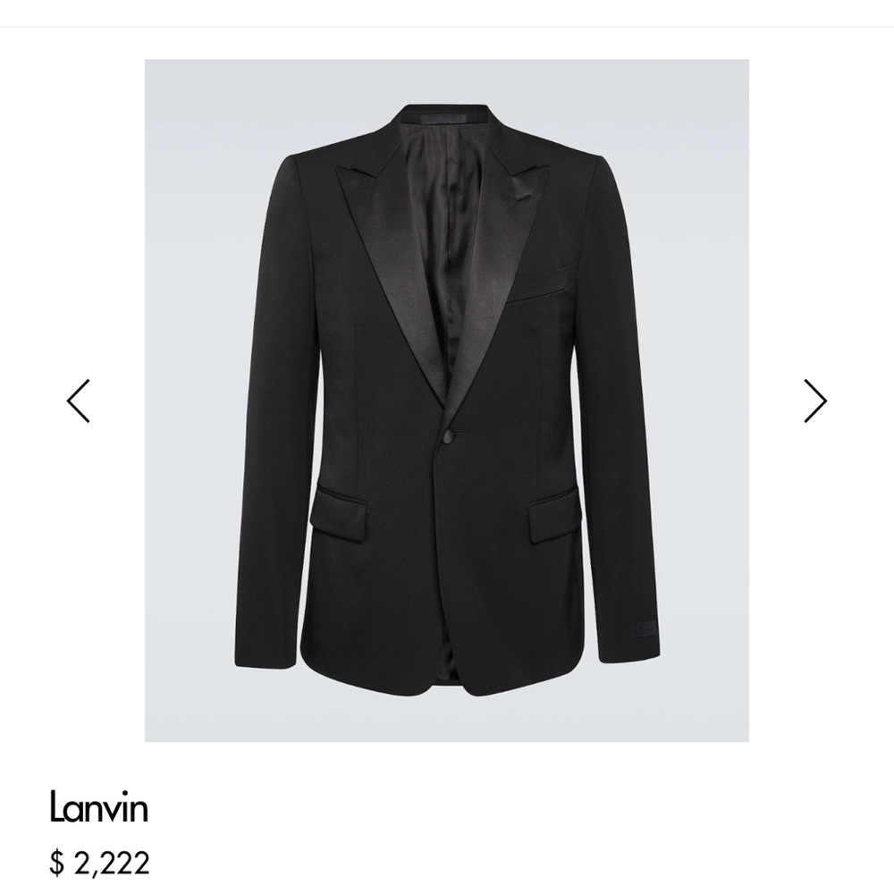 Lanvin Men Tuxedo Jacket